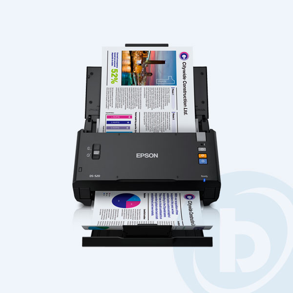 B11B234201 - Esc&aacute;ner Epson DS-520, 600 dpi, ADF/Cama Plana, 30ppm, USB