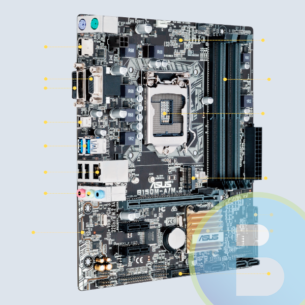B150M-A/M.2 - Tarjeta Madre Asus B150M-A/M.2, DDR4 2133/VGA/HDMI/DVI/Micro ATX Intel S-1151