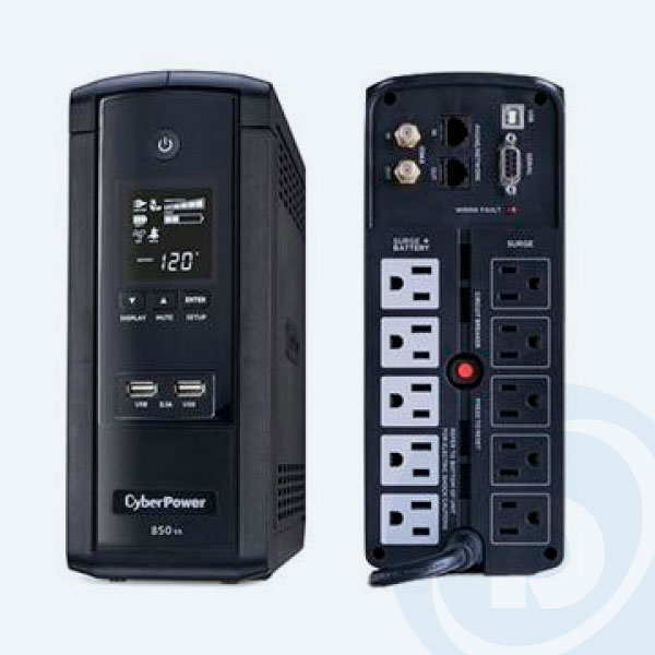 BRG850AVRLCD - No Break CyberPower, 850VA, 510 Watts, Contactos 10x NEMA 5-15R, 11 minutos, Torre