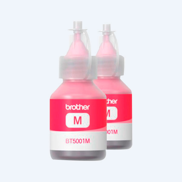 Botella de Tinta Brother BT5001M, Magenta, 5000 Páginas, Alto Rendimiento