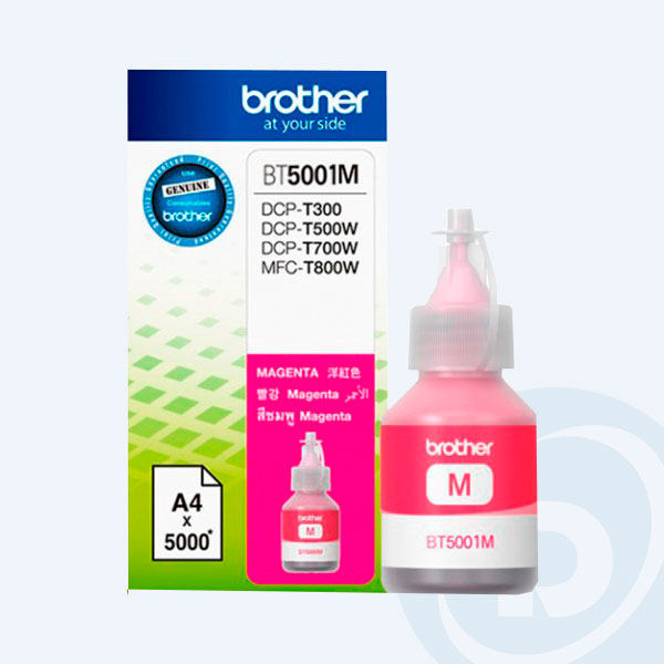 BT5001M - Botella de Tinta Brother BT5001M, Magenta, 5000 P&aacute;ginas, Alto Rendimiento