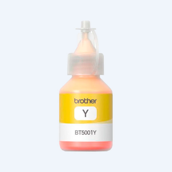 Botella de Tinta Brother BT5001Y, Amarillo, 5000 Páginas, Alto Rendimiento