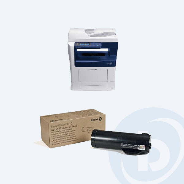 BUNDLE 3615_DN - Multifuncional L&aacute;ser Monocrom&aacute;tico Xerox WorkCentre 3615, 45ppm, USB/Ethernet + T&oacute;ner 14100 p&aacute;ginas