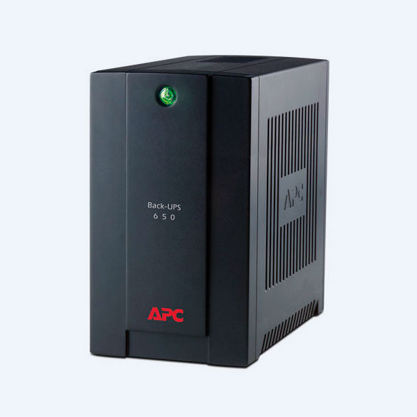 No Break APC Back-UPS, 650 VA, 390 Watts, 4 contactos, Torre