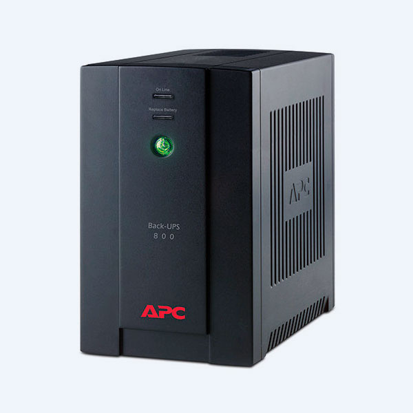 No Break APC Back-UPS, 800 VA, 480Watts, 6 contactos, Torre