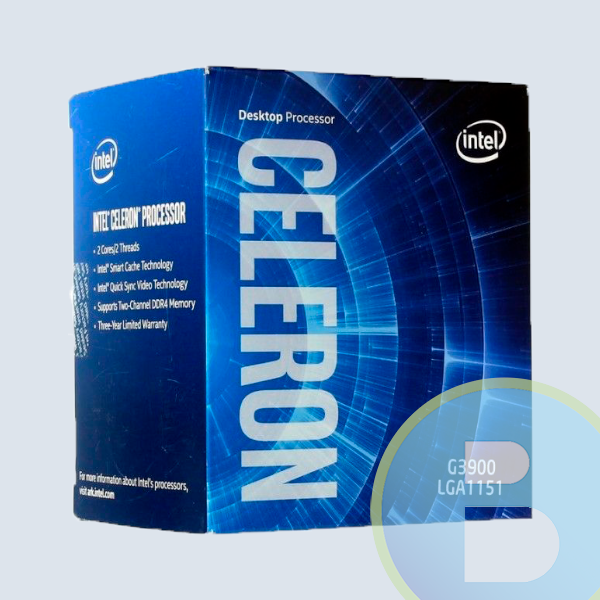 Procesador INTEL CELERON, CORE G3900, 2.8GHZ, S-1151|, 2MB, 53W, 350MHZ, Para Desktop