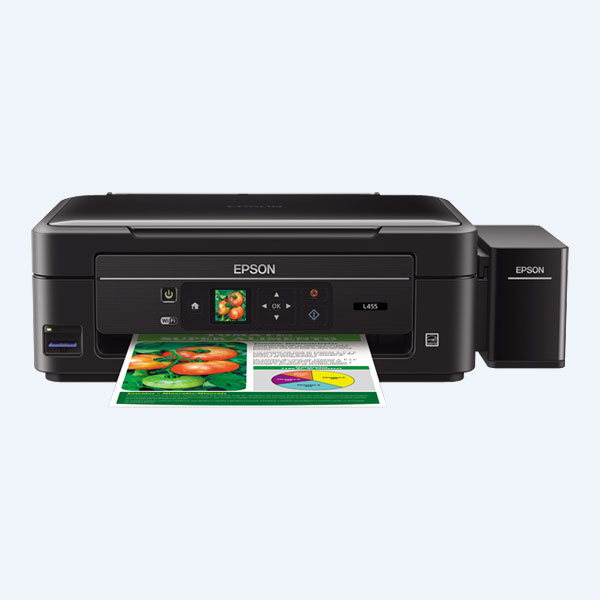 Multifuncional Tinta Epson L455, 33ppm Negro 15ppm Color, USB/WI FI/Micro SD, Oficio