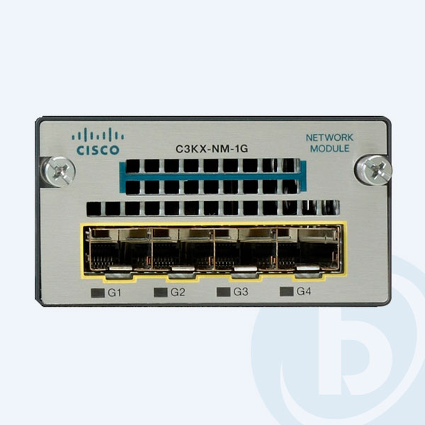 C3KX-NM-1G= - M&oacute;dulo de Red Cisco Catalyst 3K-X, 4 Puertos Gigabit Ethernet 10/100/1000 Mbps, PoE