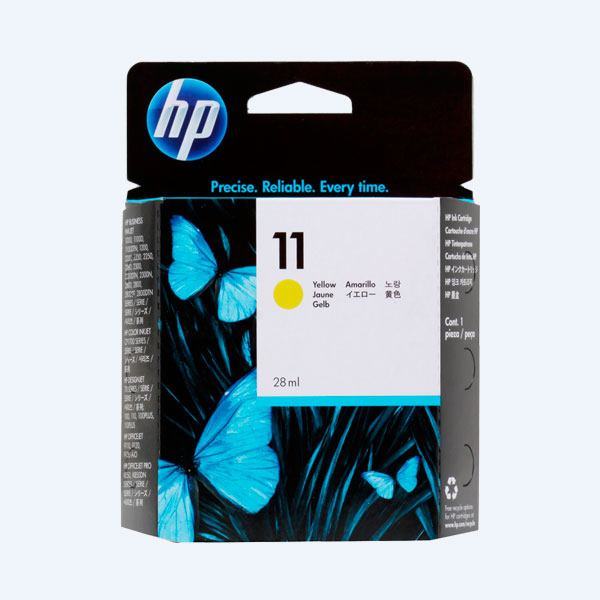 Cartucho HP 11, Amarillo, 2550 páginas, Rendimiento Estándar, para DesignJet 2200/2230/2250/2600