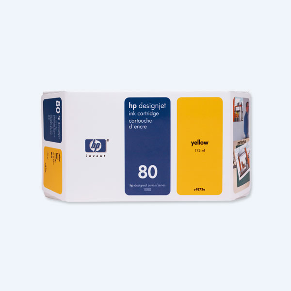 Cartucho HP 80, Amarillo, para Designjet 1050/1055