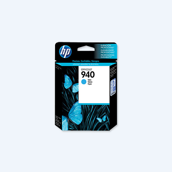 Cartucho HP 940, Cyan, 900 páginas, Rendimiento Estándar, para Officejet Pro 8000/8500