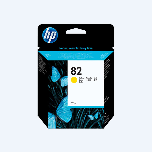 Cartucho HP 82, Amarillo, 69ml, para Designjet 500/510/800