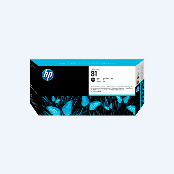 Cabezal de Impresión y Limpiador HP 81, Negro, para Designjet 5000/ 5500/ 5500PS