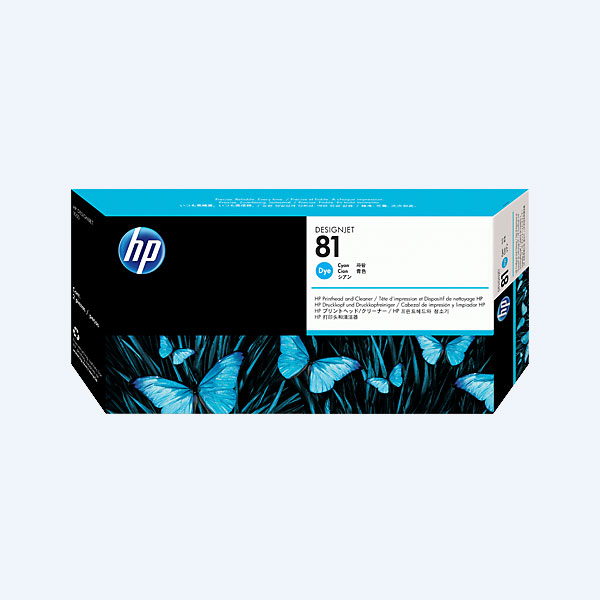 Cabezal de Impresión y Limpiador HP 81, Cian, para Designjet 5000/ 5500/ 5500PS