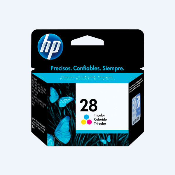 Cartucho de Tinta HP 28, Tricolor, 240 páginas, para Deskjet 5160/3743/5850/3848/3843/3744/3747, PSC 1210