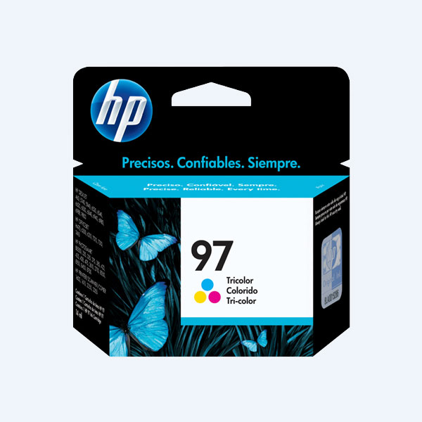 Cartucho HP 97, Tricolor, 560 páginas, Rendimiento Estándar, para Officejet 100/H470wbt, PSC 1610v/2350, Photosmart 8150xi