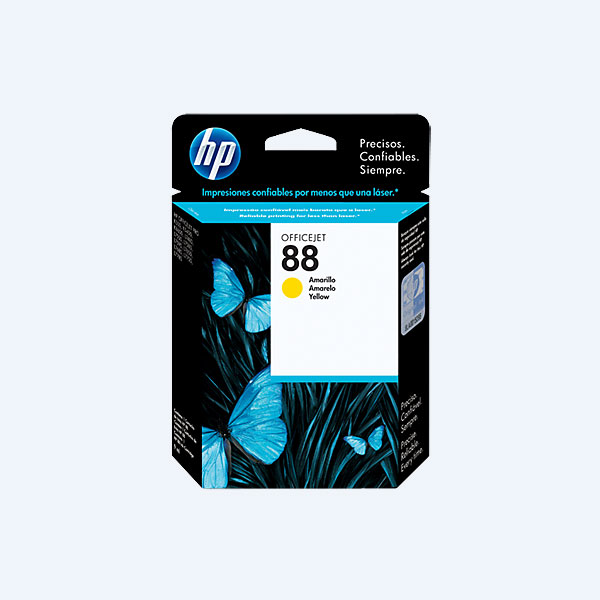Cartucho HP 88, Amarillo, 860 páginas, Rendimiento Estándar, para Officejet K8600/K550dtn