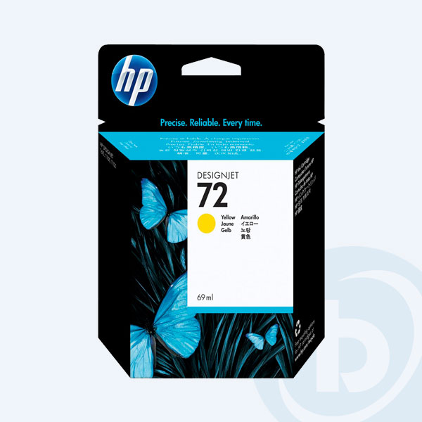 C9400A - Cartucho HP 72, Amarillo, 69ml, para Designjet T1100/T1120/T2300/T610/T620/T770