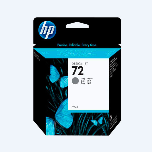 Cartucho HP 72, Gris, 69ml, para Designjet T1100/T1120/T2300/T610/T620/T770