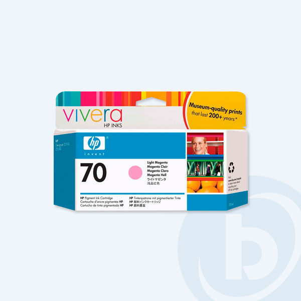 C9455A - Cartucho HP 70, Magenta Claro, 130ml, para Designjet Z2100/ Z3100/ Z3200/ Z5200/ Z5400