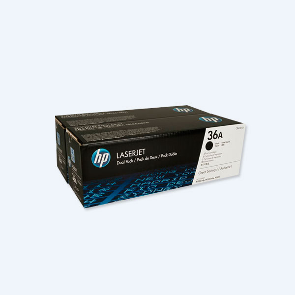 Paquete de Tóner HP 36A, Dual Pack, Negro, 2000 páginas