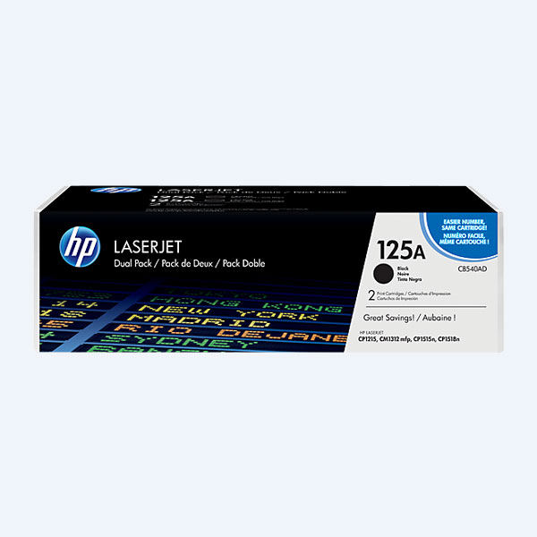 Paquete 2 Tóners HP 125A, Negro, 2200 páginas