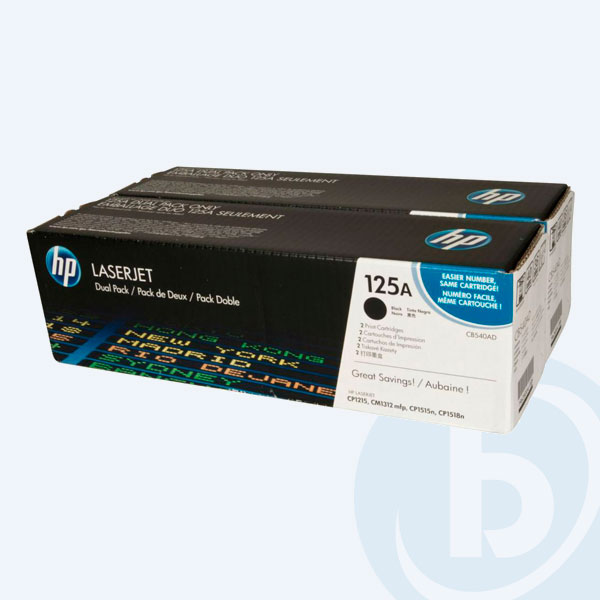 CB540AD - Paquete 2 T&oacute;ners HP 125A, Negro, 2200 p&aacute;ginas