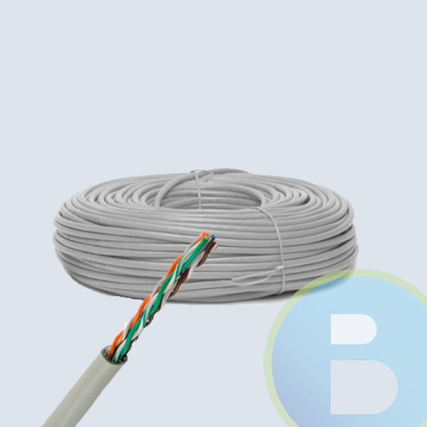 Bobina Intel, CAT 5E, UTP, 305 M, Gris