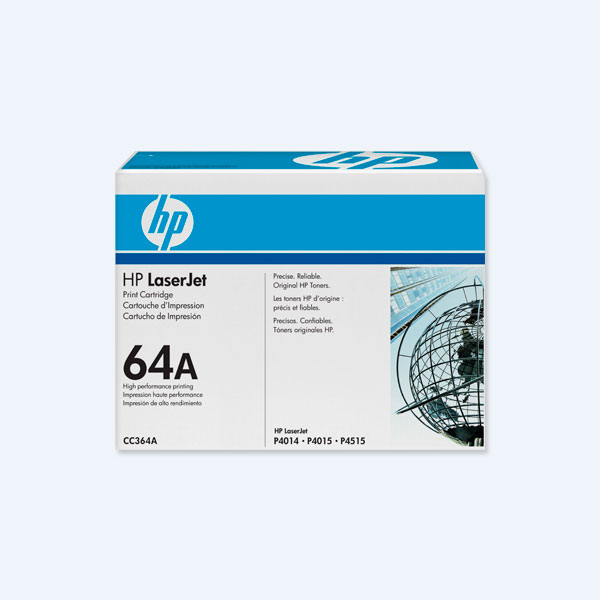 Tóner HP 64A, Negro, 10000 páginas, Rendimiento Estándar, para LaserJet P4015n/P4515n/P4515x/P4014n/P4015x