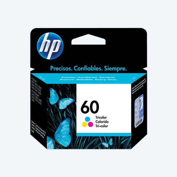 Cartucho HP 60, Tricolor, 165 páginas, Rendimiento Estándar