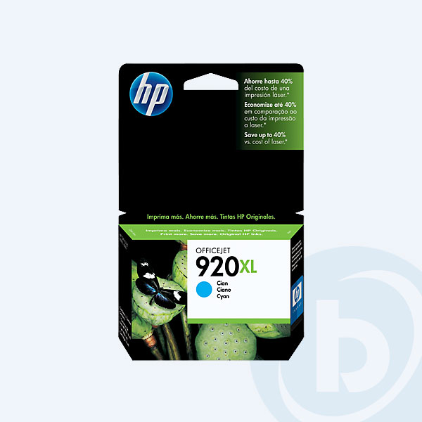 CD972AL - Cartucho HP 920XL, Cyan, 700 p&aacute;ginas, Alto Rendimiento, para Officejet 6000/7500A/6500A