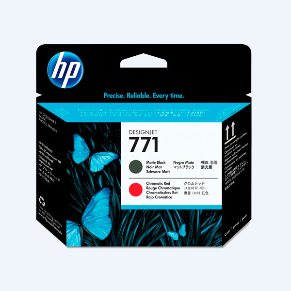 Cabezal de Impresión HP 771, Rojo/Negro Mate, Alto Rendimiento