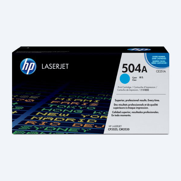 Tóner HP 504A, Negro, 5000 páginas, para LaserJet CP3525/CM3530