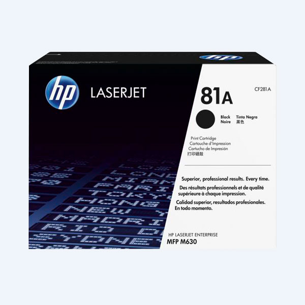 Tóner HP 81A, Negro, 10500 páginas, para LaserJet M604/M605/M606/M630