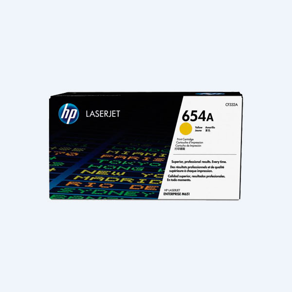 Tóner HP 654A, Amarillo, Rendimiento 15,000 Páginas