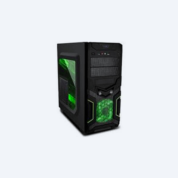 Gabinete para PC KME CG-04R0, ATX, Verde/ Negro