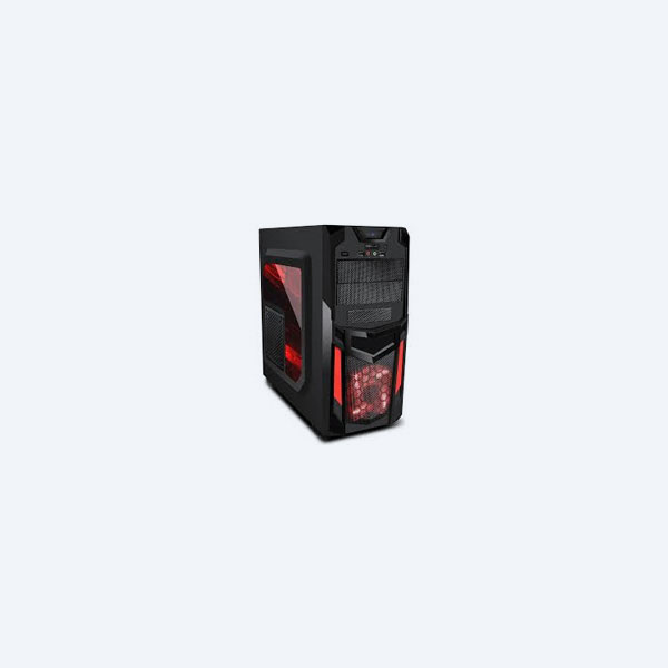 Gabinete para PC KME CG-05R0, ATX, Rojo/ Negro