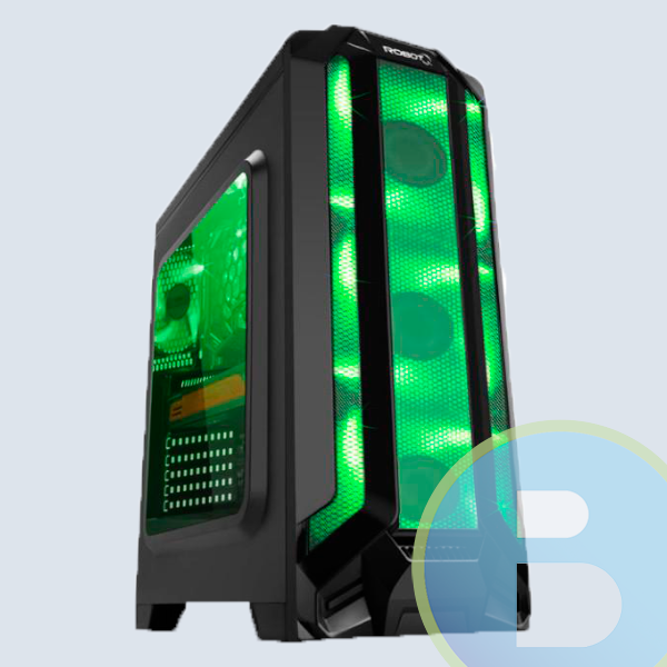 Gabinete KME CS-503, Micro, ATX, Sin Fuente, Verde