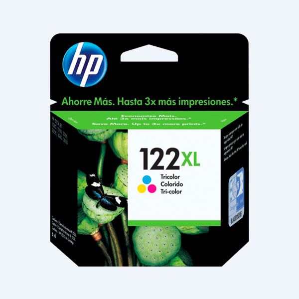 Cartucho HP 122XL, Tricolor, 330 páginas, Alto Rendimiento