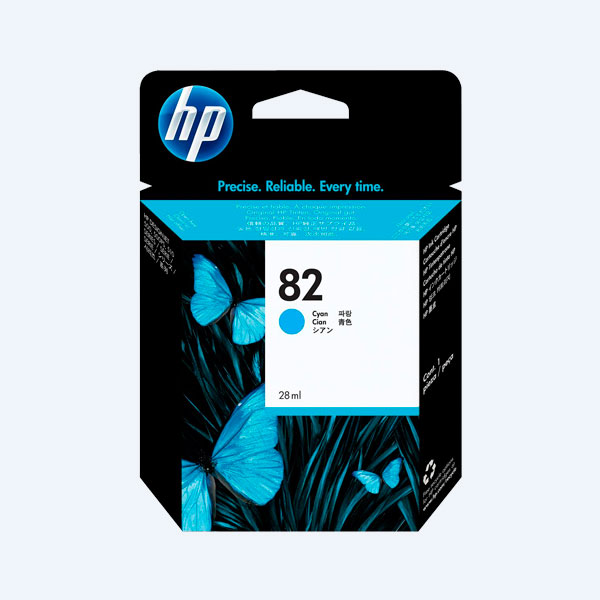 Cartucho HP 82, Cyan, 28ml, para Designjet 500/510/800