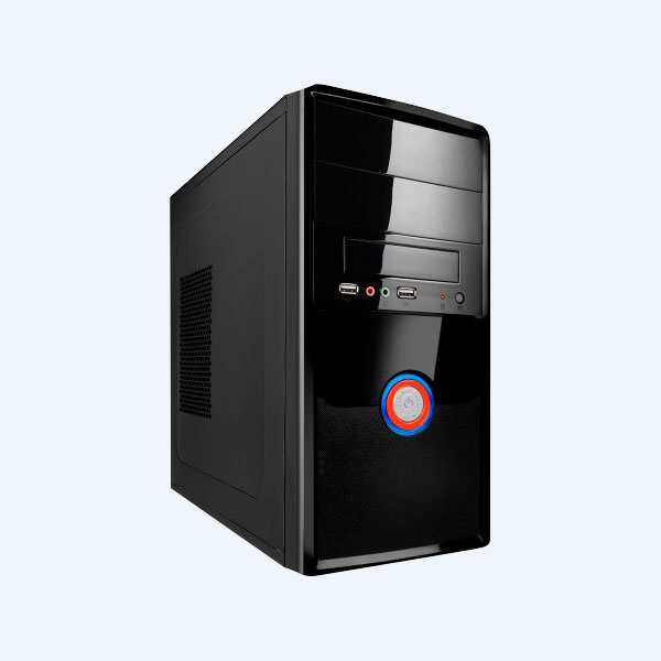 Gabinete para PC Micro ATX CM-3I22, 450W, 20+4 Pines, Negro Brillante