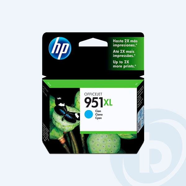 CN046AL - Cartucho de Tinta HP 951XL, Cyan, 1500 P&aacute;ginas, Alto Rendimiento, para Officejet 8100/8600