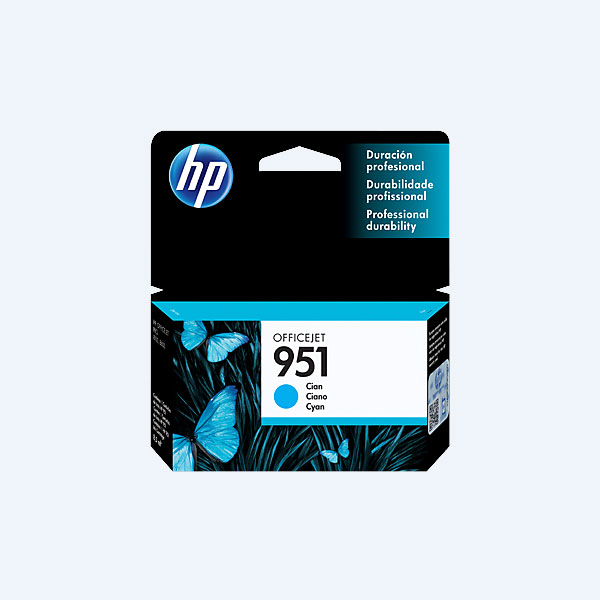 Cartucho HP 951, Cyan, 700 páginas, Rendimiento Estándar, para Officejet 8100/8600