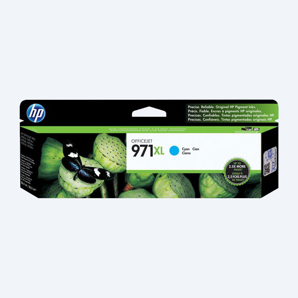 Cartucho HP 971XL, Cian, 6600 páginas, Alto Rendimiento, para Officejet Pro X451dw/X476dw