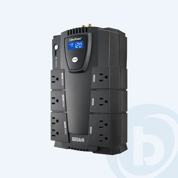 CP825AVRLCD - No Break CyberPower AVR LCD, 825VA, 450W, 8 Contactos
