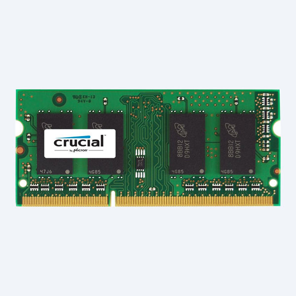 Memoria Crucial PC3-12800, DDR3-1600, 4GB,  SODIMM, 1600Mhz, para Laptop
