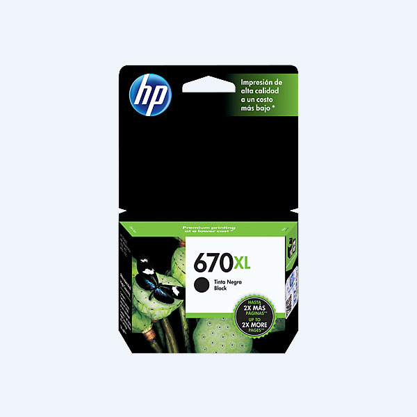 Cartucho HP 670XL, Negro, 550 páginas, Alto Rendimiento