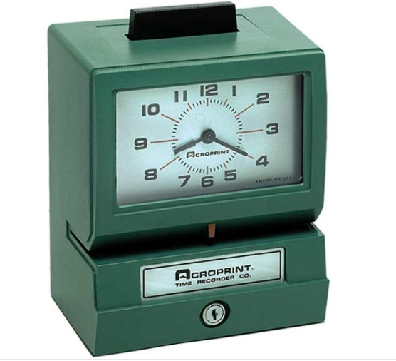 Acrorprint Reloj Checador Mécanico Izquierdo 125QL4, Analógico, Verde