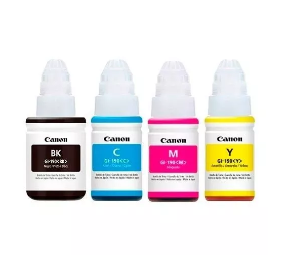 BOTELLAS DE TINTA CANON GI-190BK 135MLCOMPATIBLE PIXMA G3100/G2100/G1100. RENDIMIENTO DE 6,000P.N.