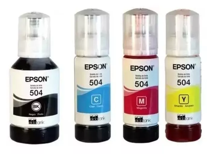 4 Pack Botella Tinta Epson T504 L4150 L4160 L6161 L6171